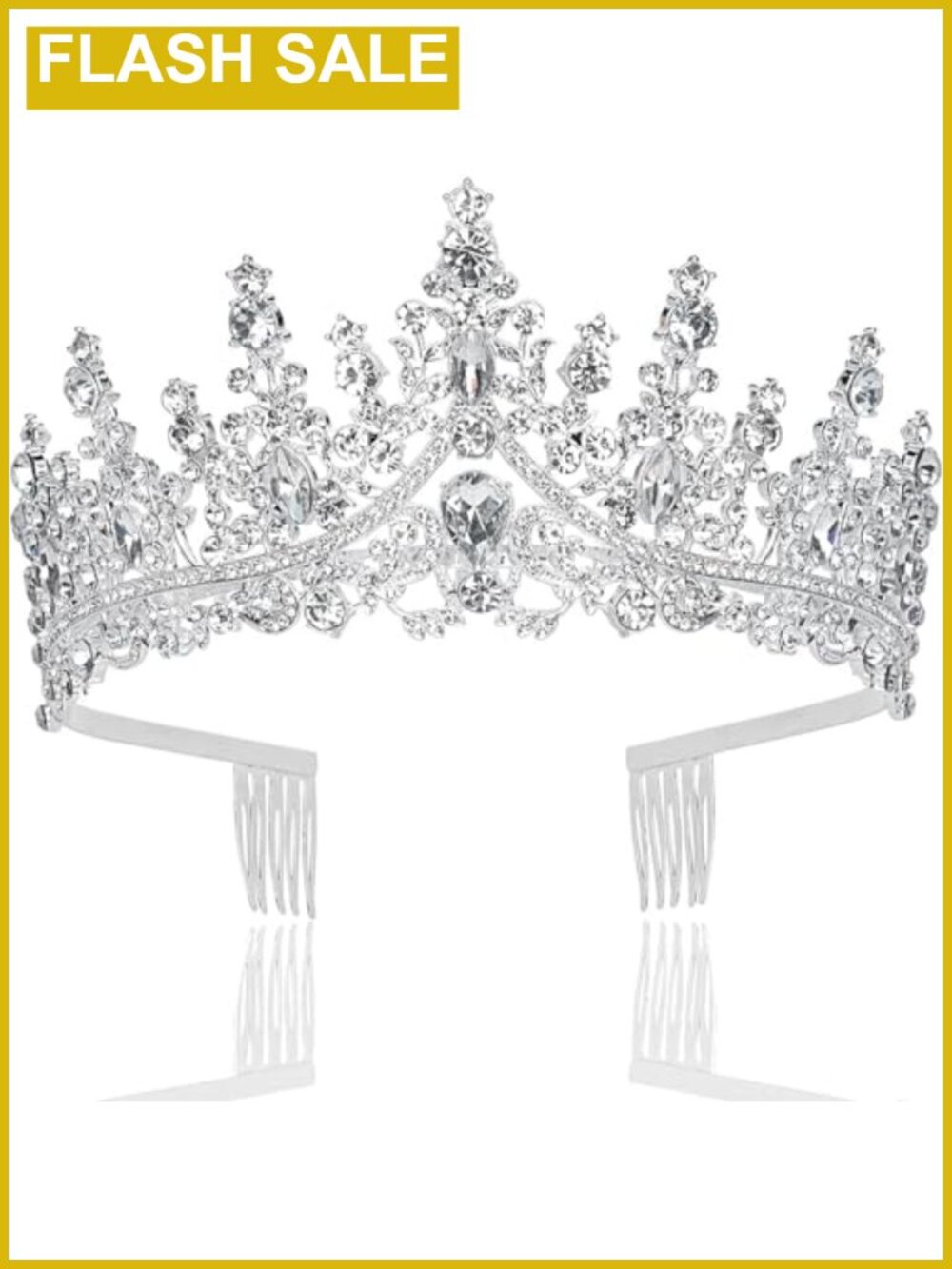 Crystal Princess Tiara Rhinestone Crown Wedding Bride Pageant Hair Accessory